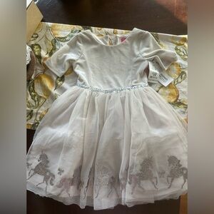 White and Silver Unicorn Dress